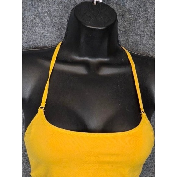 Better Bodies Astoria Seamless Bra Yellow Multi-Strap Sports Bra Medium Workout - Picture 8 of 10
